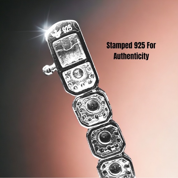 24” Iced Out Cubic Zirconia Ice Cube Tennis Chain Solid 925 Sterling Silver - Picture 14 of 14